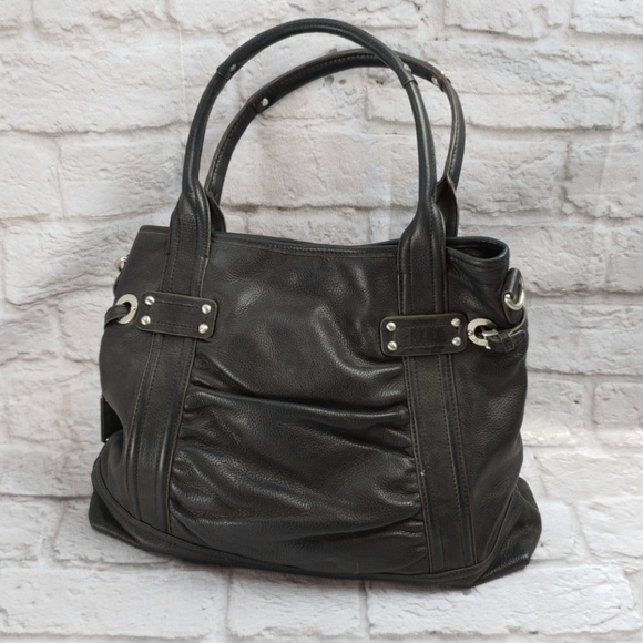 b. makowsky Handbags - B Makowsky Black Leather Tote Handbag Purse